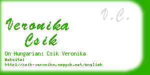 veronika csik business card